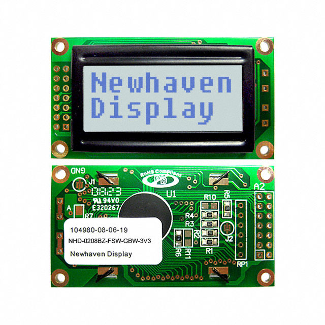 NHD-0208BZ-FSW-GBW-3V3 - NHD-0208BZ-FSW-GBW-3V3