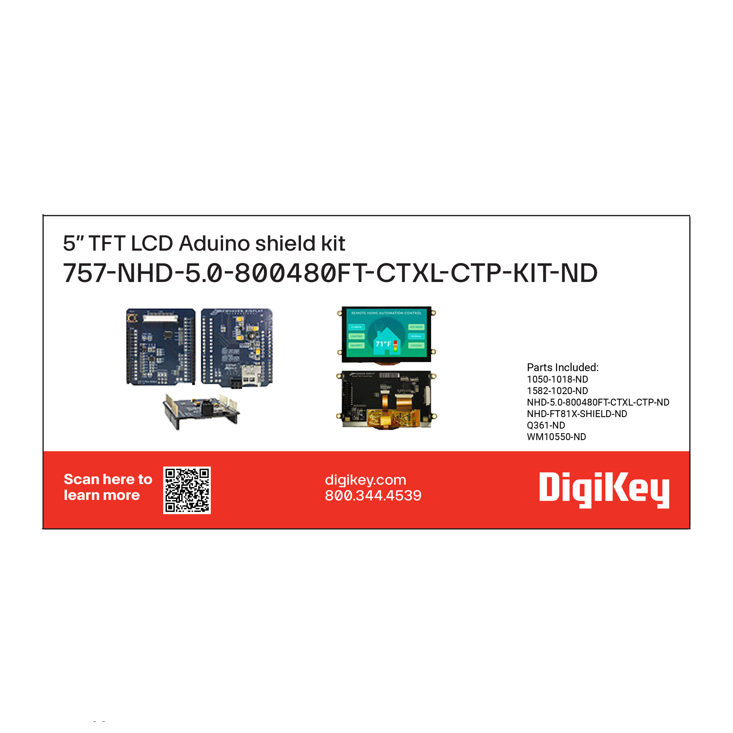 NHD-5.0-800480FT-CTXL-CTP-KIT - NHD-5.0-800480FT-CTXL-CTP-KIT