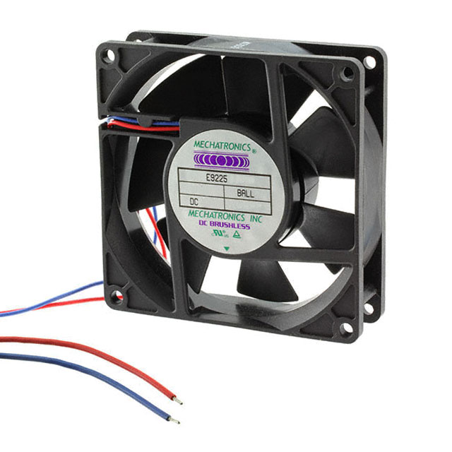 E9225X12B-FSR-CC - FAN AXIAL 92X25MM, 2 Wire Leads
