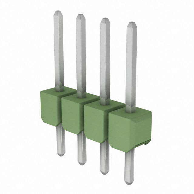 828214-4 - AMPMODU Mod II Breakaway Vert 4 Tin Pins Green