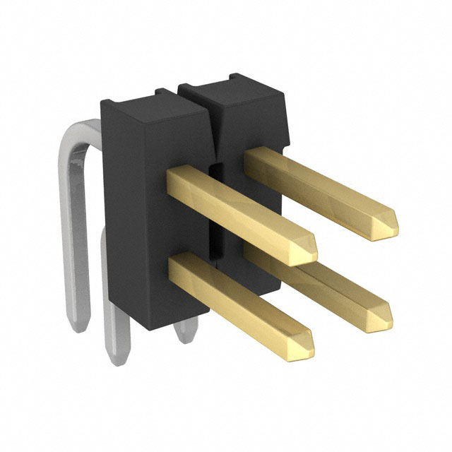 4-103149-0-02 - AMPMODU Mod II Breakaway Dual TH RA Gold 4 Pins